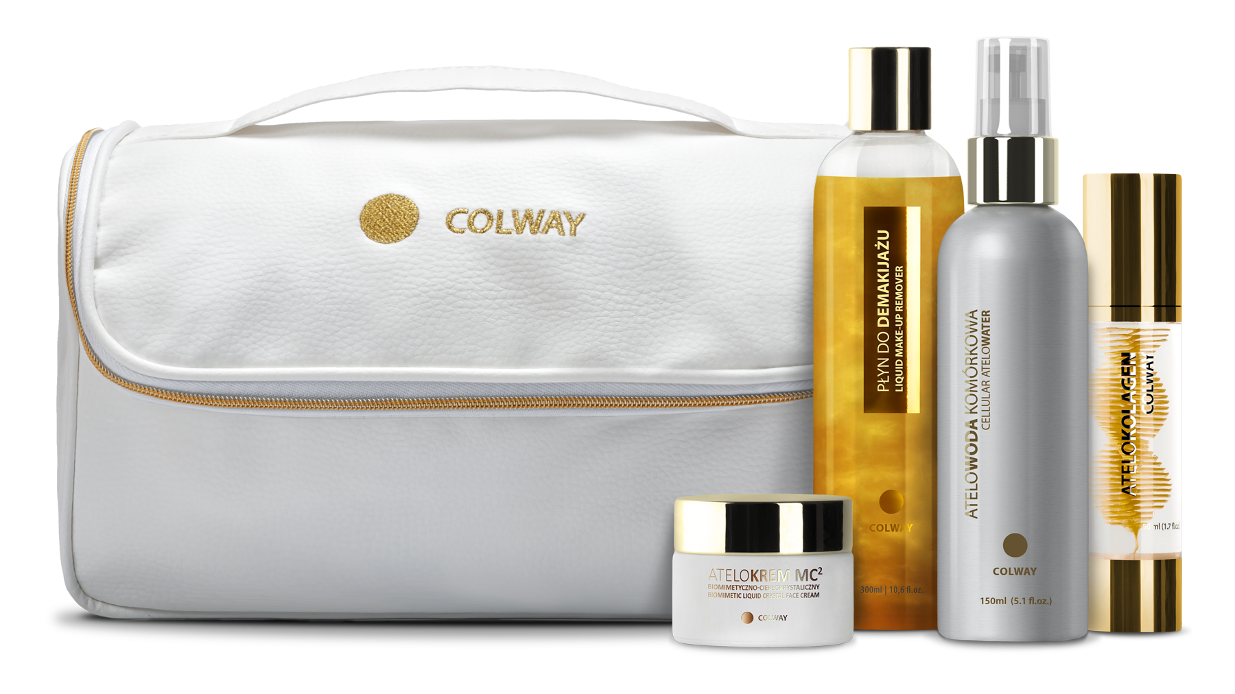 Złoty Zestaw ATELO - kosmetyki do twarzy z kolagenem